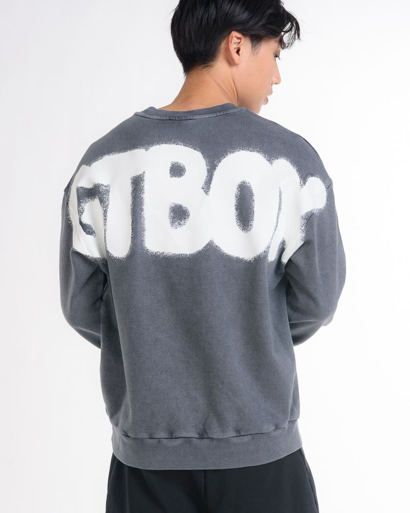 Oversized Sweatshirt with "GTBOX" Slogan