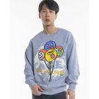 Solid Colour Sweater with New and Unique Graphic Print (H. Grey)