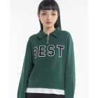 Oversized Long Sleeve Collar Sweater with Best Slogan 