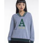 Solid Colour Long Sleeve Sweater With A Dream Time Slogan 